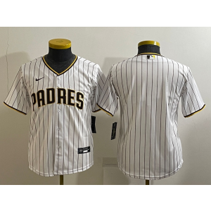 MLB Padres Blank White Nike Cool Base Youth Jersey