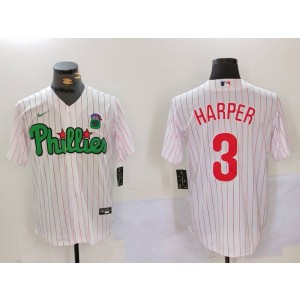MLB Phillie 3 Bryce Harper White Nike Cool Base Men Jersey