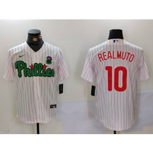 MLB Phillies 10 JT Realmuto White Nike Cool Base Men Jersey