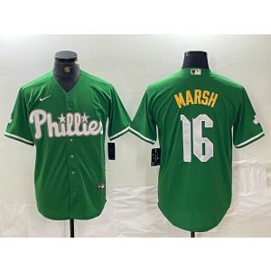 MLB Phillies 16 Brandon Marsh Green Nike Cool Base Men Jersey MLB Phillies 16 Brandon Marsh Green Nike Cool Base Men Jersey
