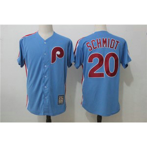 MLB Phillies 20 Mike Schmidt Light Blue Alternate Cooperstown Collection Men Jersey MLB Phillies 20 Mike Schmidt Light Blue Alternate Cooperstown Collection Men Jersey