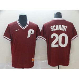 MLB Phillies 20 Mike Schmidt Red Nike Cooperstown Collection Legend V-Neck Men Jersey MLB Phillies 20 Mike Schmidt Red Nike Cooperstown Collection Legend V-Neck Men Jersey