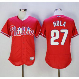 MLB Phillies 27 Aaron Nola Red Flexbase Men Jersey MLB Phillies 27 Aaron Nola Red Flexbase Men Jersey