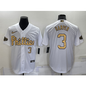 MLB Phillies 3 Bryce Harper White 2022 All-Star Nike Cool Base Men Jersey MLB Phillies 3 Bryce Harper White 2022 All-Star Nike Cool Base Men Jersey