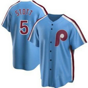 MLB Phillies 5 Bryson Stott Blue Cool Base Men Jersey MLB Phillies 5 Bryson Stott Blue Cool Base Men Jersey