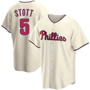 MLB Phillies 5 Bryson Stott Cream Cool Base Men Jersey MLB Phillies 5 Bryson Stott Cream Cool Base Men Jersey