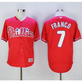 MLB Phillies 7 Maikel Franco Red New Cool Base 2016 New Flexbase Men Jersey MLB Phillies 7 Maikel Franco Red New Cool Base 2016 New Flexbase Men Jersey