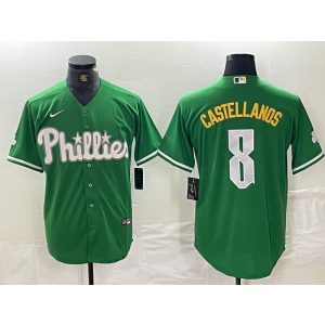 MLB Phillies 8 Nick Castellanos Green Nike Cool Base Men Jersey MLB Phillies 8 Nick Castellanos Green Nike Cool Base Men Jersey