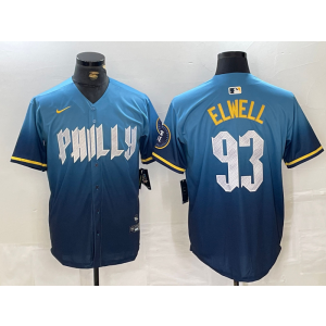 MLB Phillies 93 Elwell Blue 2024 City Connect Nike Cool Base Men Jersey