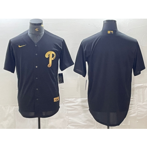 MLB Phillies Blank Black Gold Nike Cool Base Men Jersey MLB Phillies Blank Black Gold Nike Cool Base Men Jersey