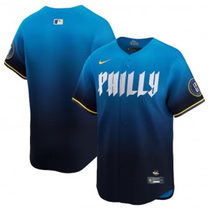 MLB Phillies Blank Blue 2024 City Connect Nike Cool Base Men Jersey MLB Phillies Blank Blue 2024 City Connect Nike Cool Base Men Jersey
