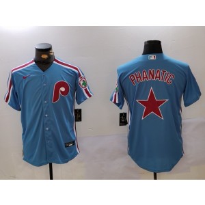 MLB Phillies Blank Blue Nike Cool Base Men Jersey