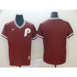 MLB Phillies Blank Red Nike Cooperstown Collection Legend V-Neck Men Jersey MLB Phillies Blank Red Nike Cooperstown Collection Legend V-Neck Men Jersey