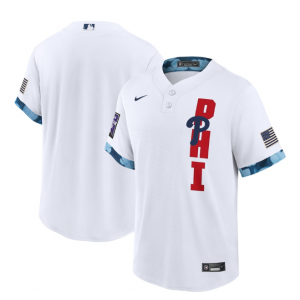 MLB Phillies Blank White 2021 All-Star Cool Base Men Jersey