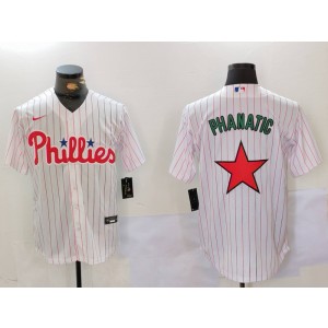MLB Phillies Blank White Star Nike Cool Base Men Jersey