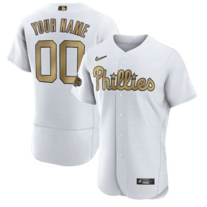 MLB Phillies Customized White 2022 All-Star Flexbase Men Jersey