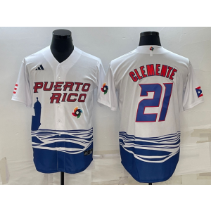 MLB Pirates 21 Roberto Clemente White 2023 World Series Men Jersey MLB Pirates 21 Roberto Clemente White 2023 World Series Men Jersey