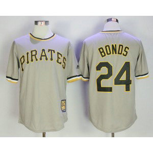 MLB Pirates 24 Barry Bonds Gray Cooperstown Collection Cool Base Men Jersey MLB Pirates 24 Barry Bonds Gray Cooperstown Collection Cool Base Men Jersey