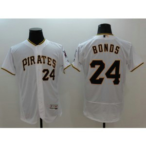 MLB Pirates 24 Barry Bonds White Flexbase Men Jersey