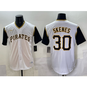 MLB Pirates 30 Skenes White Nike Cool Base Men Jersey MLB Pirates 30 Skenes White Nike Cool Base Men Jersey