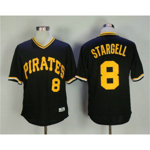 MLB Pirates 8 Willie Stargell Black 1979 Throwback Men Jersey MLB Pirates 8 Willie Stargell Black 1979 Throwback Men Jersey