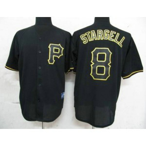 MLB Pirates 8 Willie Stargell Black Fashion Men Jersey MLB Pirates 8 Willie Stargell Black Fashion Men Jersey