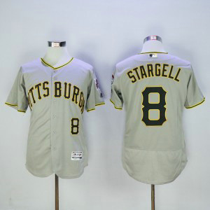 MLB Pirates 8 Willie Stargell Gray Flexbase Men Jersey MLB Pirates 8 Willie Stargell Gray Flexbase Men Jersey