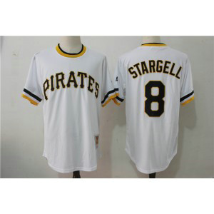 MLB Pirates 8 Willie Stargell White MandN Men Jersey MLB Pirates 8 Willie Stargell White MandN Men Jersey