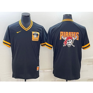 MLB Pirates Blank Black Baseball Logo Nike Throwback Men Jersey MLB Pirates Blank Black Baseball Logo Nike Throwback Men Jersey