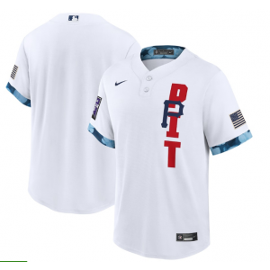 MLB Pirates Blank White 2021 All-Star Cool Base Men Jersey