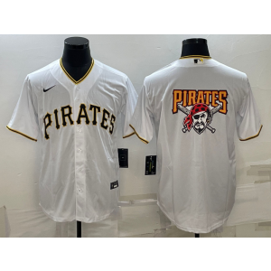 MLB Pirates Blank White Baseball Logo Nike Men Jersey MLB Pirates Blank White Baseball Logo Nike Men Jersey