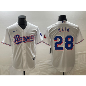 MLB Rangers 28 Jonah Heim White Nike Cool Base Men Jersey MLB Rangers 28 Jonah Heim White Nike Cool Base Men Jersey