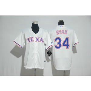 MLB Rangers 34 Nolan Ryan White Cool Base Youth Jersey