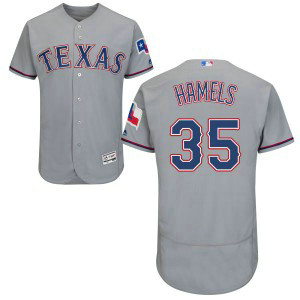 MLB Rangers 35 Cole Hamels Gray Flexbase Men Jersey