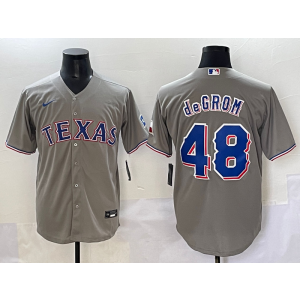 MLB Rangers 48 Jacob DeGrom Grey Nike Cool Base Men Jersey MLB Rangers 48 Jacob DeGrom Grey Nike Cool Base Men Jersey