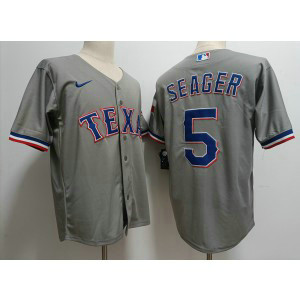 MLB Rangers 5 Corey Seager Grey Nike Cool Base Men Jersey MLB Rangers 5 Corey Seager Grey Nike Cool Base Men Jersey