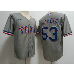 MLB Rangers 53 Adolis García Grey Nike Cool Base Men Jersey MLB Rangers 53 Adolis García Grey Nike Cool Base Men Jersey
