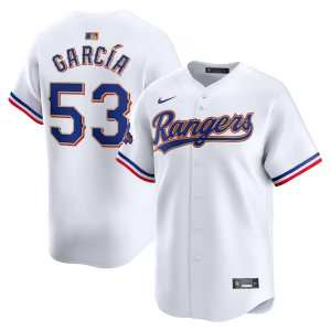 MLB Rangers 53 Adolis White Gold Champion Nike Cool Base Men Jersey