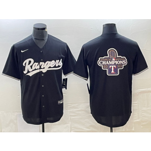 MLB Rangers Blank Black Champion Nike Cool Base Men Jersey MLB Rangers Blank Black Champion Nike Cool Base Men Jersey