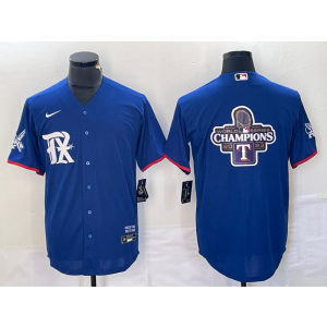 MLB Rangers Blank Blue Champion Nike Cool Base Men Jersey MLB Rangers Blank Blue Champion Nike Cool Base Men Jersey