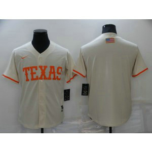 MLB Rangers Blank Cream Nike Cool Base Men Jersey