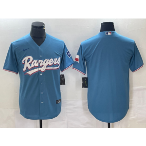 MLB Rangers Blank Light Blue Nike Cool Base Men Jersey MLB Rangers Blank Light Blue Nike Cool Base Men Jersey
