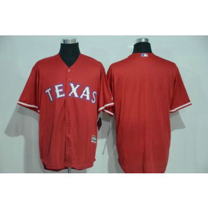 MLB Rangers Blank Red New Cool Base Men Jersey