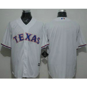 MLB Rangers Blank White New Cool Base Men Jersey