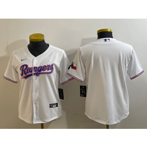 MLB Rangers Blank White Nike Cool Base Women Jersey