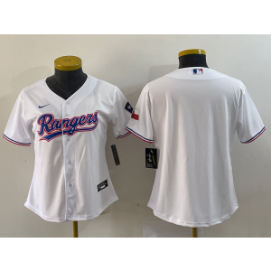 MLB Rangers Blank White Nike Cool Base Youth Jersey