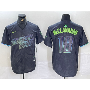 MLB Rays 18 Shane McClanahan Black City Connect Nike Cool Base Men Jersey MLB Rays 18 Shane McClanahan Black City Connect Nike Cool Base Men Jersey