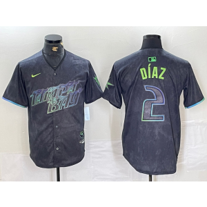 MLB Rays 2 Diaz Black City Connect Nike Cool Base Men Jersey MLB Rays 2 Diaz Black City Connect Nike Cool Base Men Jersey