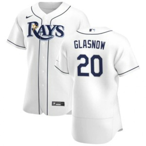 MLB Rays 20 Tyler Glasnow White Nike FlexBase Men Jersey