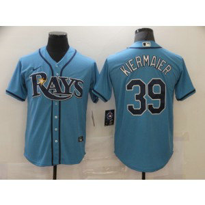 MLB Rays 39 Kevin Kiermaier Blue Nike Cool Base Men Jersey
